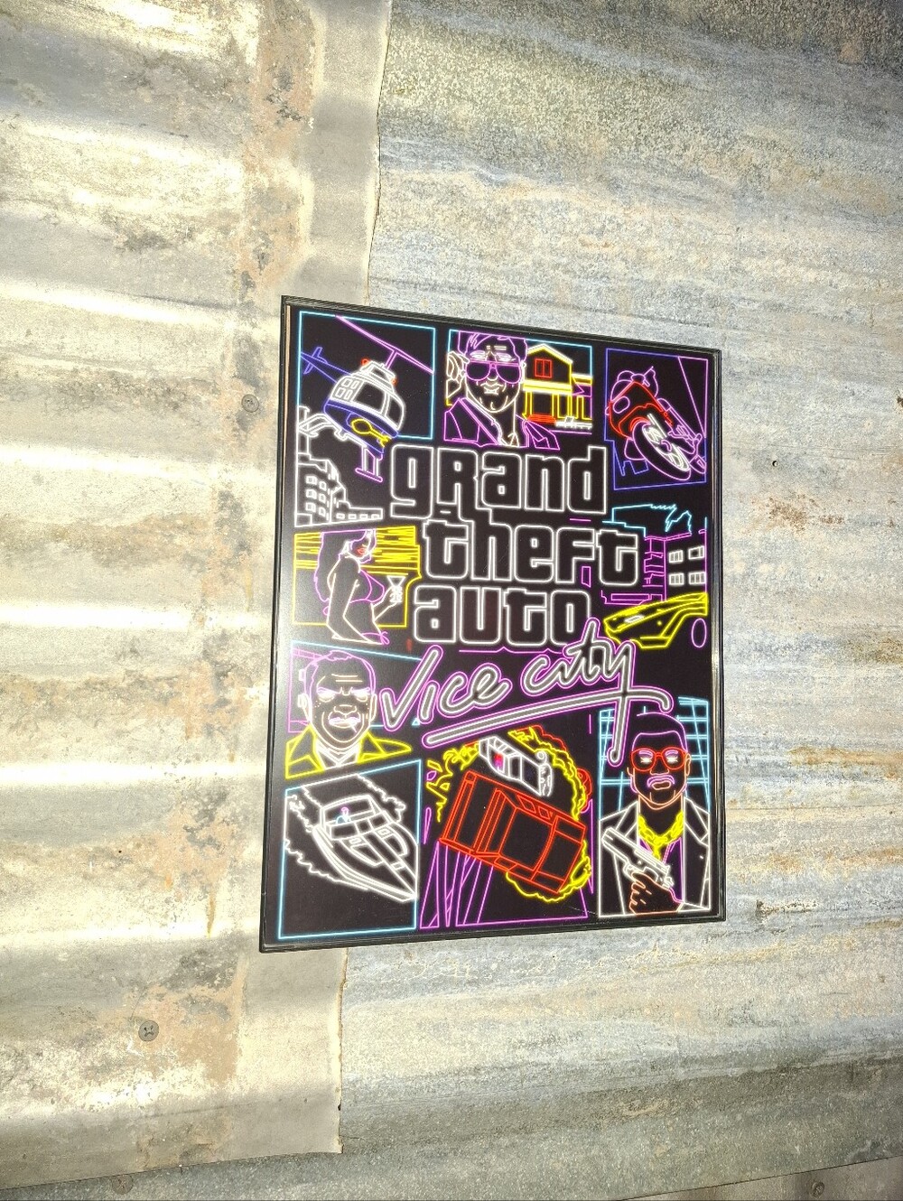 Neon GTA Vice City Retro Playstation 2 PS2 Framed Art Print By Neon Nicho